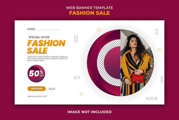 Modelo De Banner De Moda Elegante Venda Web Psd Premium 9599