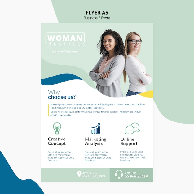 Modelo de design para folheto corporativo Psd grátis