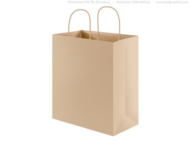Download Psd sacola de compras de papel reciclado | PSD Grátis