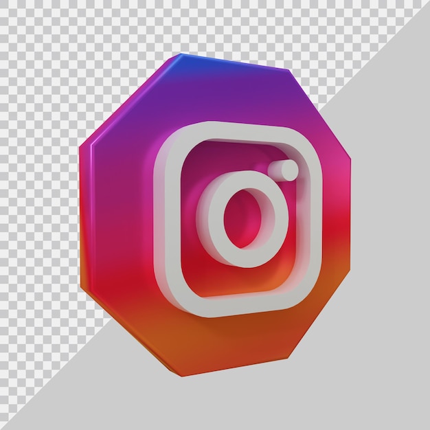 Renderiza O D Do Cone Do Instagram Psd Premium