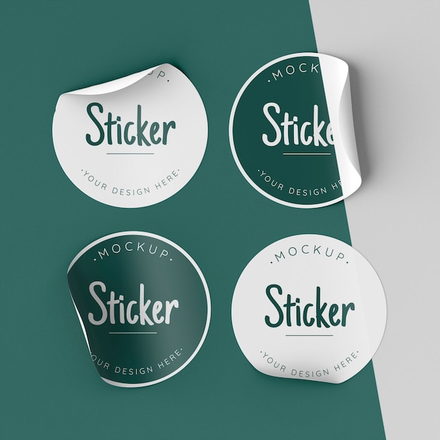 Imagens Mock Up Stickers | Vetores, Fotos De Arquivo E PSD Grátis