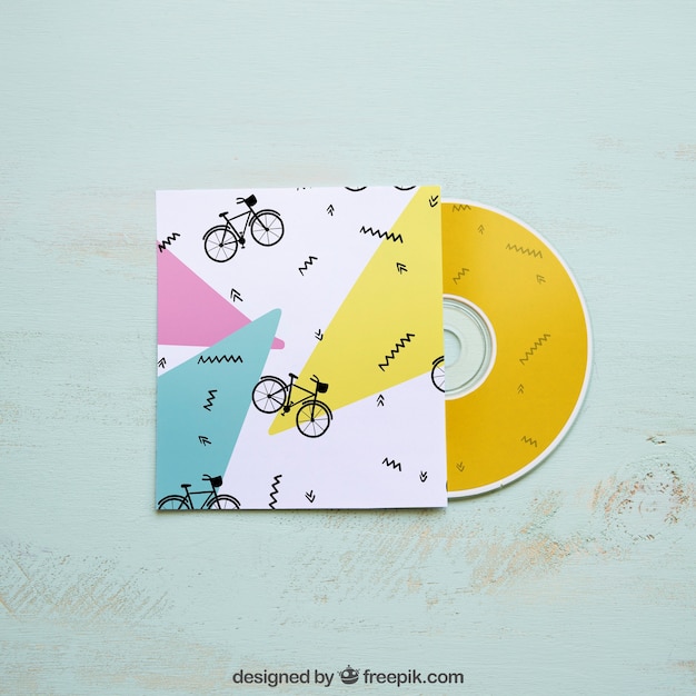 Download Colorful cd mockup | Scaricare PSD gratis