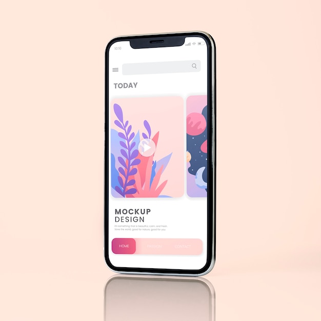 Design di mockup per smartphone a schermo intero Psd Gratuite Design di mockup per smartphone a schermo intero Psd Gratuite