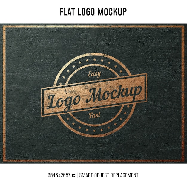 Download Stamped Logo Mock up | Download der kostenlosen PSD