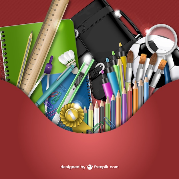 Images Des Fournitures Scolaires Vecteurs Photos Et Psd Gratuits