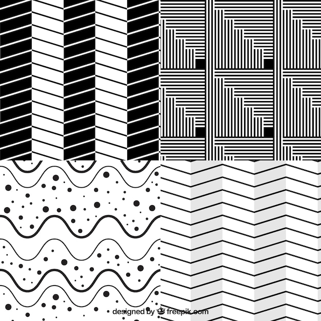 Abstract Pattern  En Noir  Et  Blanc  Vecteur Gratuite