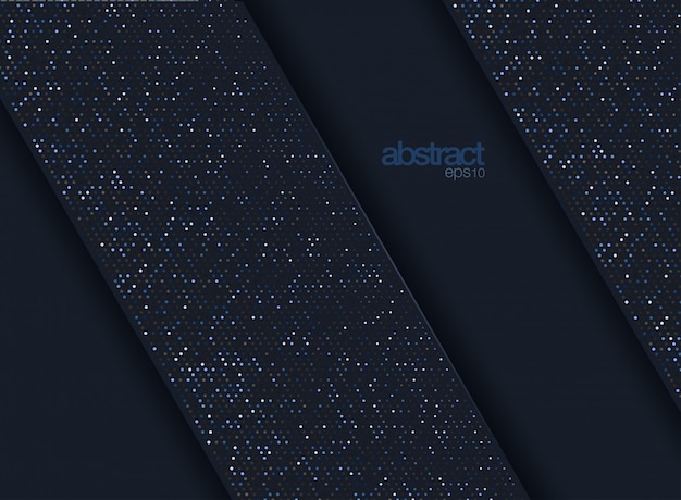 Abstrait 3d avec une combinaison de points or lumineux dans un style 3d Vecteur Premium