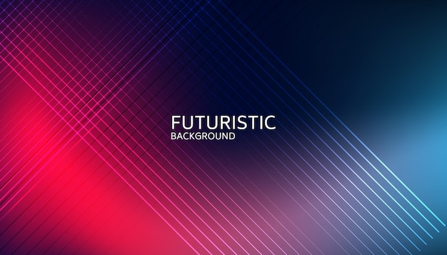 Abstrait futuriste ligne lumineuse Vecteur Premium