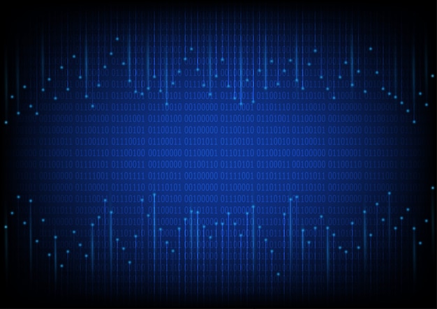 Abstrait futuriste numérique et de la technologie avec le code binaire. Vecteur Premium