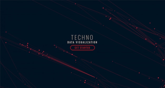 Abstrait de visualisation numérique big data Vecteur gratuit