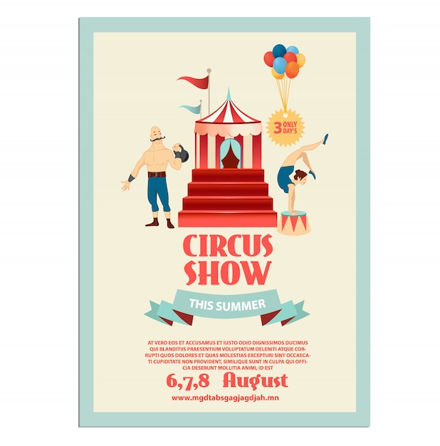 Affiche De Cirque Pour Les événements Du Festival De Cirque | Vecteur ...