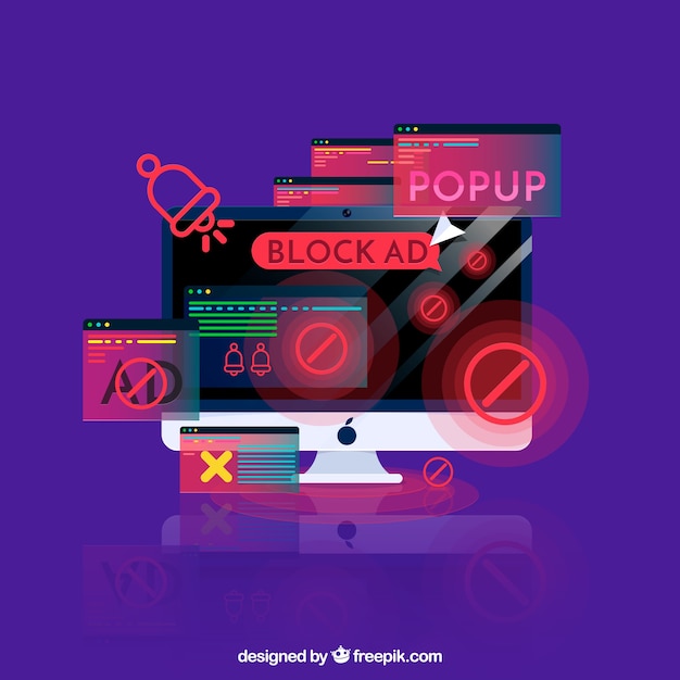 Ajouter le bloc pop up concept avec un design plat Vecteur gratuit