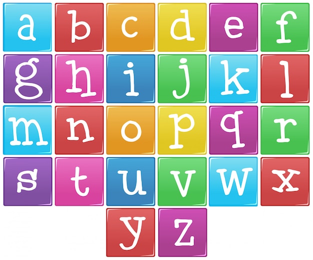 Alphabet Anglais De A A Z Vecteur Gratuite