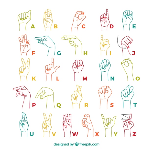 Langue Des Signes | Vecteurs et Photos gratuites