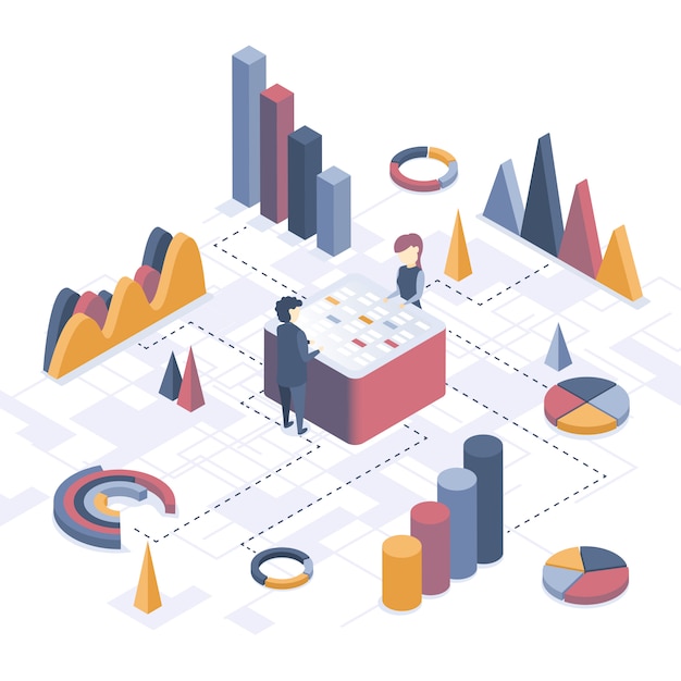 L Analyse Des Donnees Statistiques Sur Les Entreprises Vecteur Premium