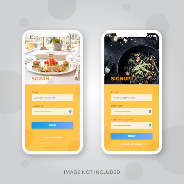 Android mobile se connecter pour s'inscrire Vecteur Premium