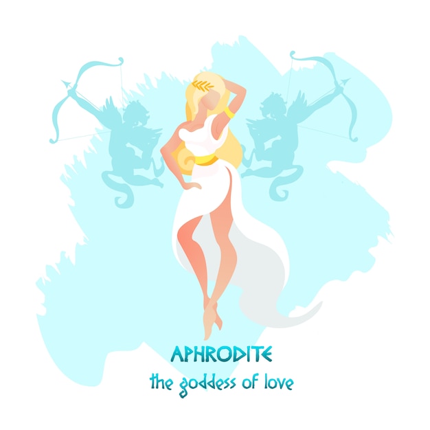 Aphrodite Ou Venus Deesse De L Amour Et De La Beaute Vecteur Premium