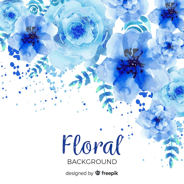  Aquarelle  Fond Floral Vecteur Gratuite