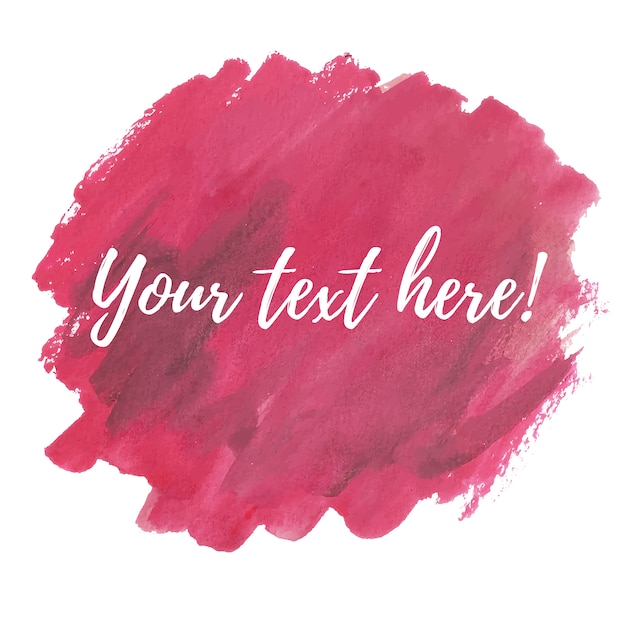Aquarelle rose avec modèle de texte Vecteur gratuit