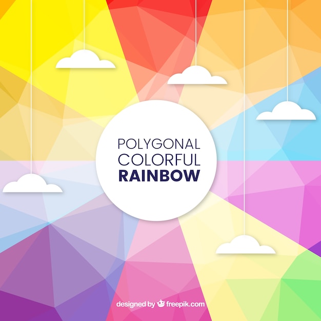 Arrière-plan coloré arc en ciel Vecteur gratuit
