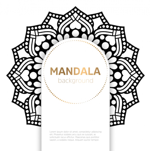 Arrière-plan Du Modèle Mandala Noir Et Blanc | Vecteur ...