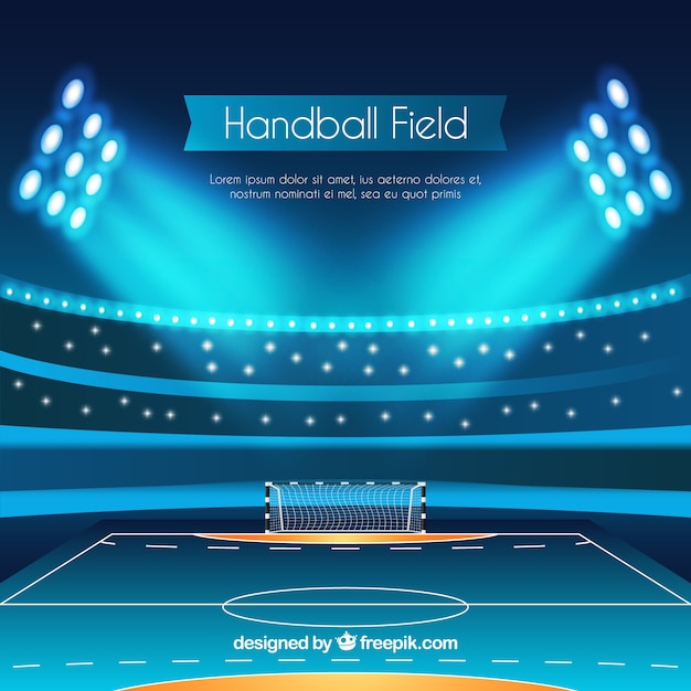  Arri re  plan  De Terrain De Handball Dans Un Style R aliste 