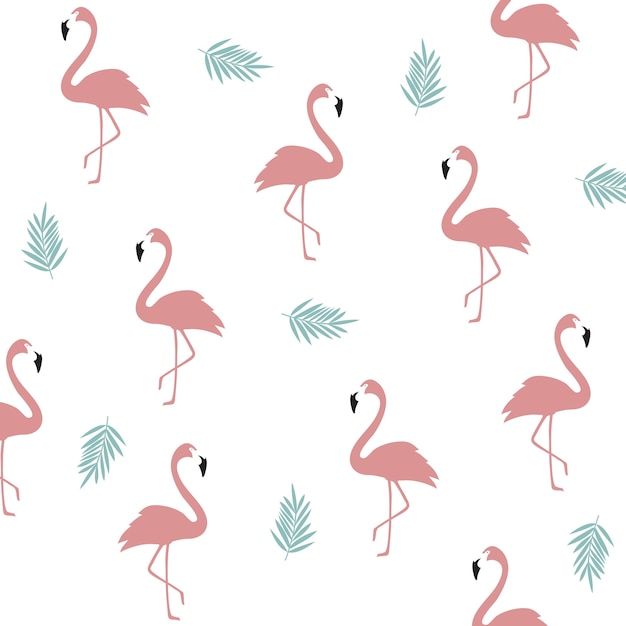 Arriere Plan Transparent Motif Flamant Conception D Affiche Flamingo Papier Peint Cartes D Invitation Conception D Illustration De Vecteur Impression Textile Vecteur Premium