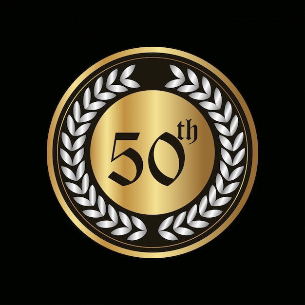 Badge D Anniversaire De 50 Ans Vecteur Gratuite