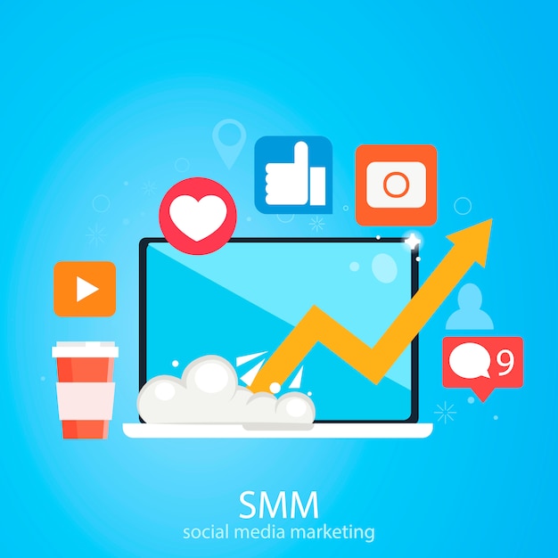Bannière de marketing des médias sociaux Vecteur gratuit