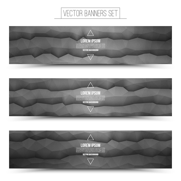 Bannières web vector technologie abstraite Vecteur Premium