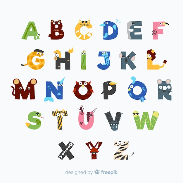alphabet lettre animaux