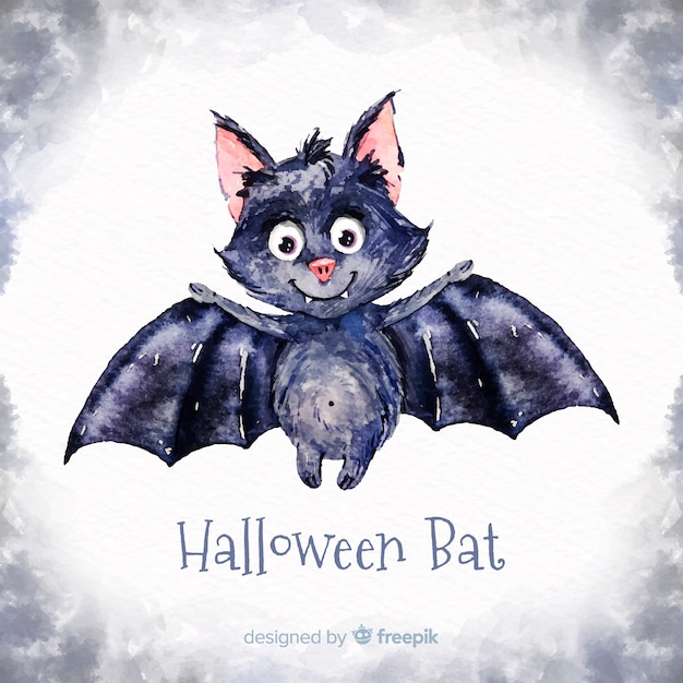 Belle Chauve Souris Halloween Aquarelle Télécharger Des