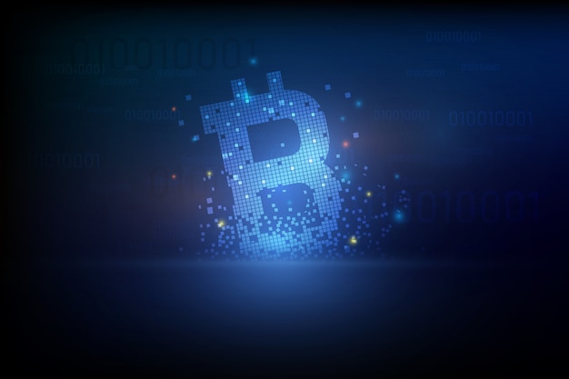 Bitcoin numérique crypto monnaie vecteur fond. bitcoin vector illustration background Vecteur Premium