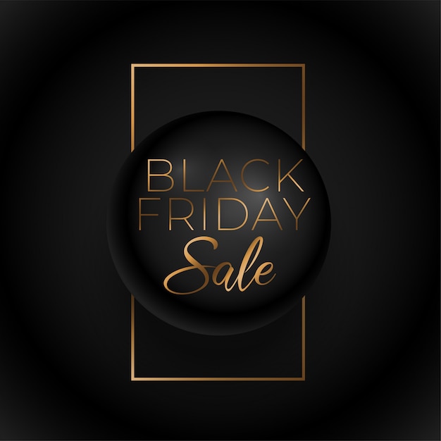Black friday prime fond de vente d'or Vecteur gratuit