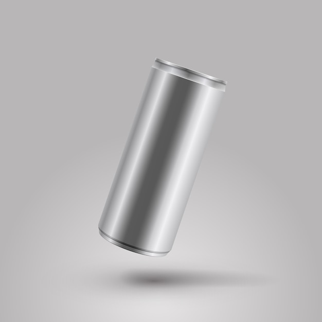 Boisson énergétique peut vector illustration maquette Vecteur Premium