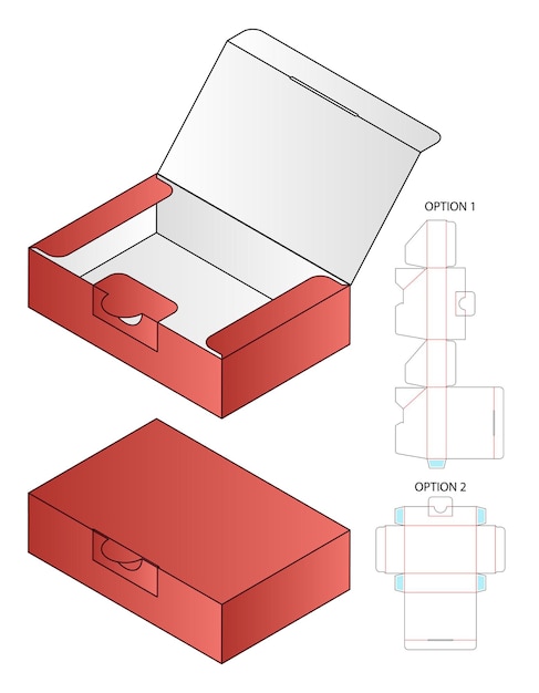 Bo te D emballage  Die Cut Template  Design 3d Vecteur Premium