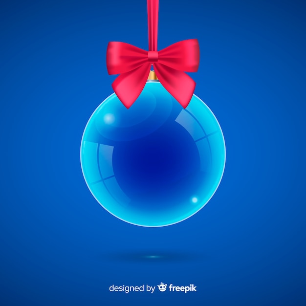 Boule de noel en cristal bleu Télécharger des Vecteurs gratuitement