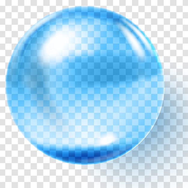 Boule De Verre Bleu  R aliste Sph re Bleue  Transparente  