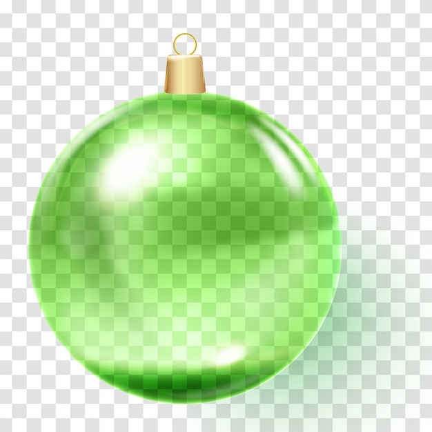 Boule De Verre Réaliste Verte Ornement De Noël Vert