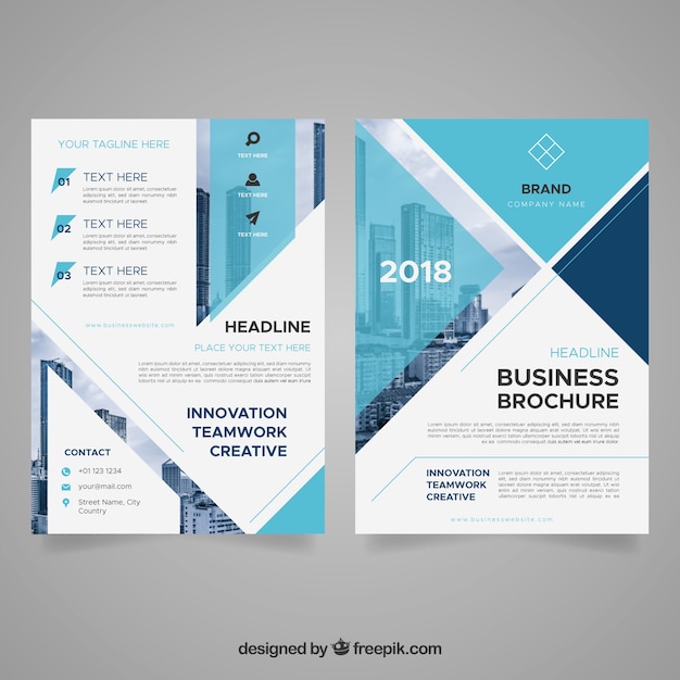  Brochure  Commerciale  Abstraite Vecteur Gratuite