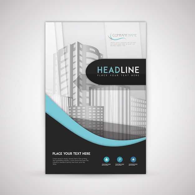  Brochure Commerciale Design  Ondul  Vecteur Gratuite