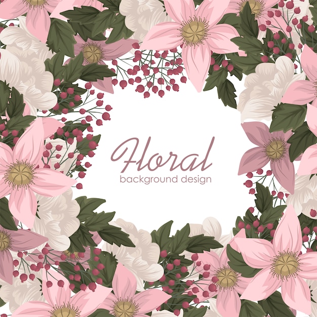 Cadre Floral Illustration Fleur Rose Télécharger Des