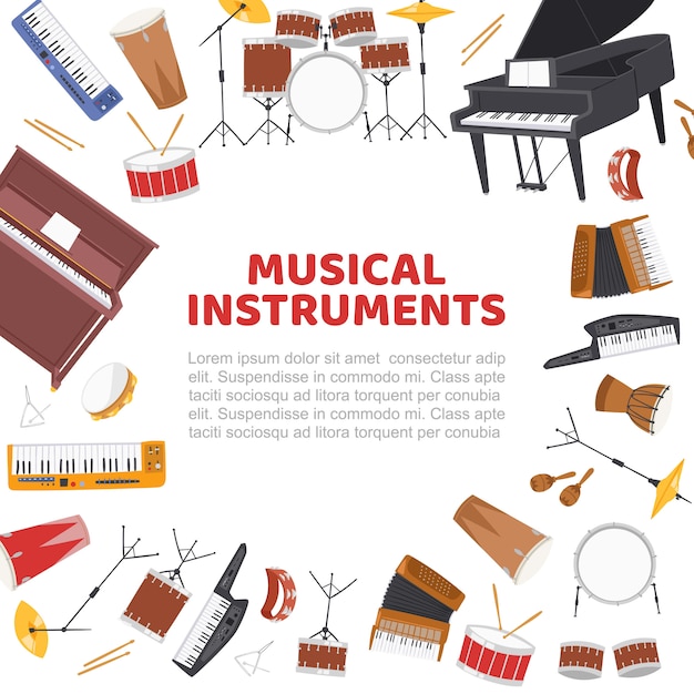  Cadre  D instruments  De Musique  Pour Le Mod le De Concert 