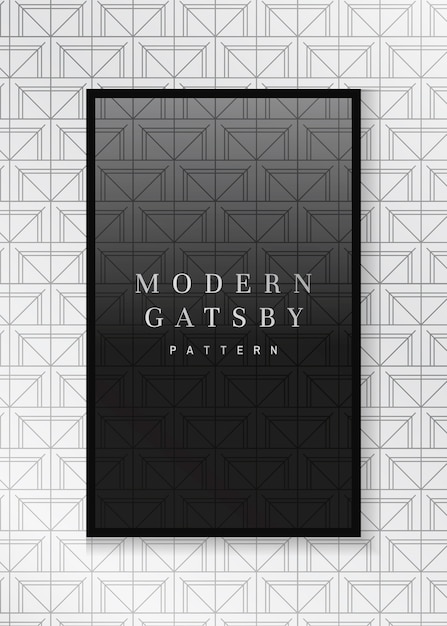 Cadre à motifs gatsby Vecteur gratuit
