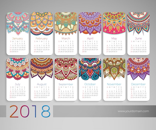 Calendario 2018 vintage: Descarga e imprime el encanto retro Calendario 2018 vintage: Descarga e imprime el encanto retro