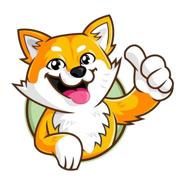 Caract re De Mascotte De Chien Shiba Inu Souriant Mod le 