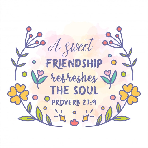 Carte de calligraphie de proverbe Vecteur Premium