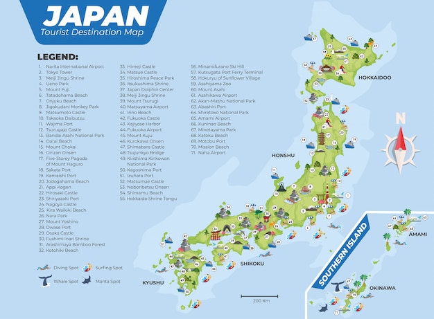 japon carte touristique