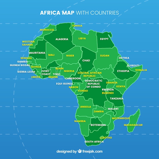 Carte Du Continent Africain Avec Différentes Couleurs Vecteur Gratuite 8995