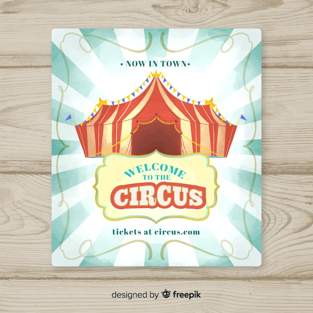 Carte D Invitation De Fete De Cirque Vintage Vecteur Gratuite